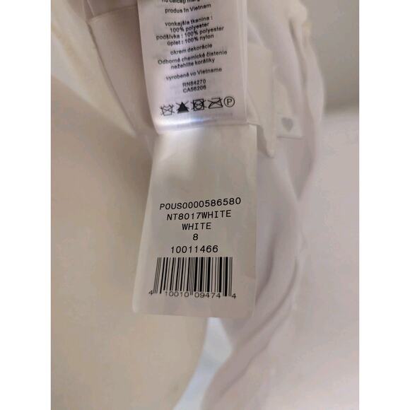 Strapless Corset Floral Beaded Basque Waist Debutant Ball Gown Wedding Dress Sz8 - Picture 14 of 15